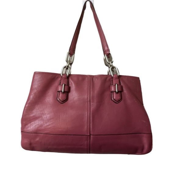 Coach # 17811 Elegant Pink Leather Handbag - Picture 2 of 13